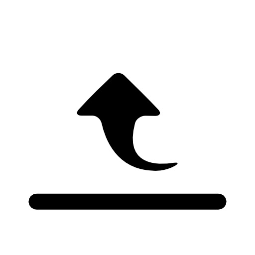 Curved Arrow Upload Button png icons