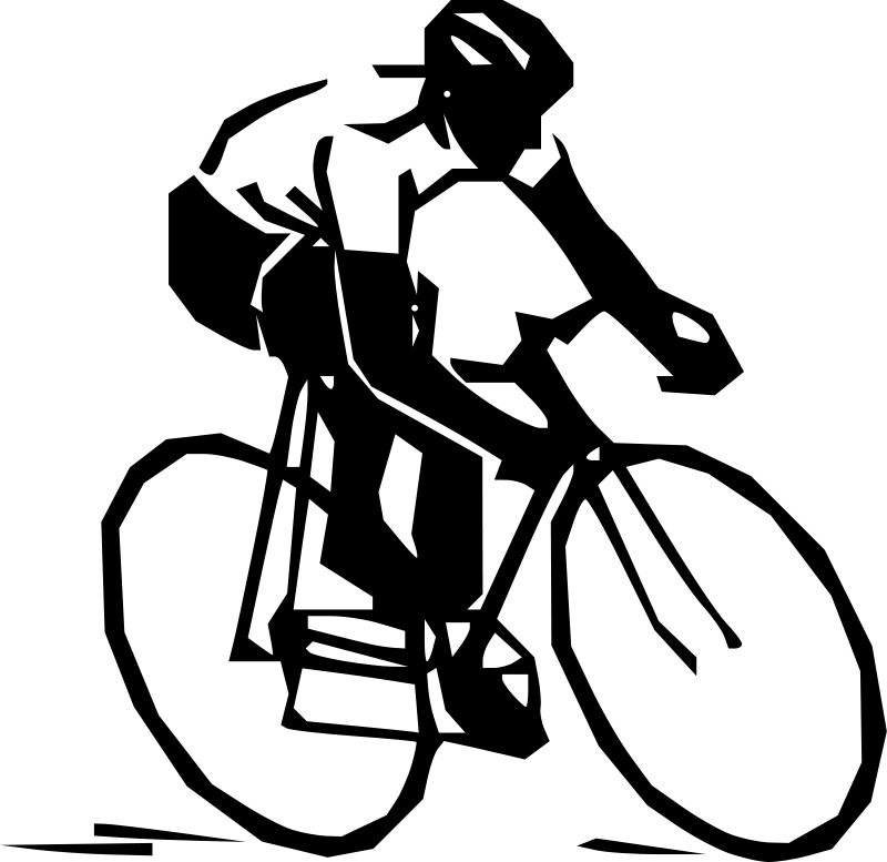 Cyclist Silhouette Clipart png icons