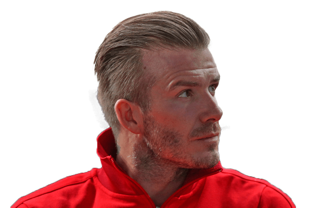David Beckham Red Outfit Sideview png