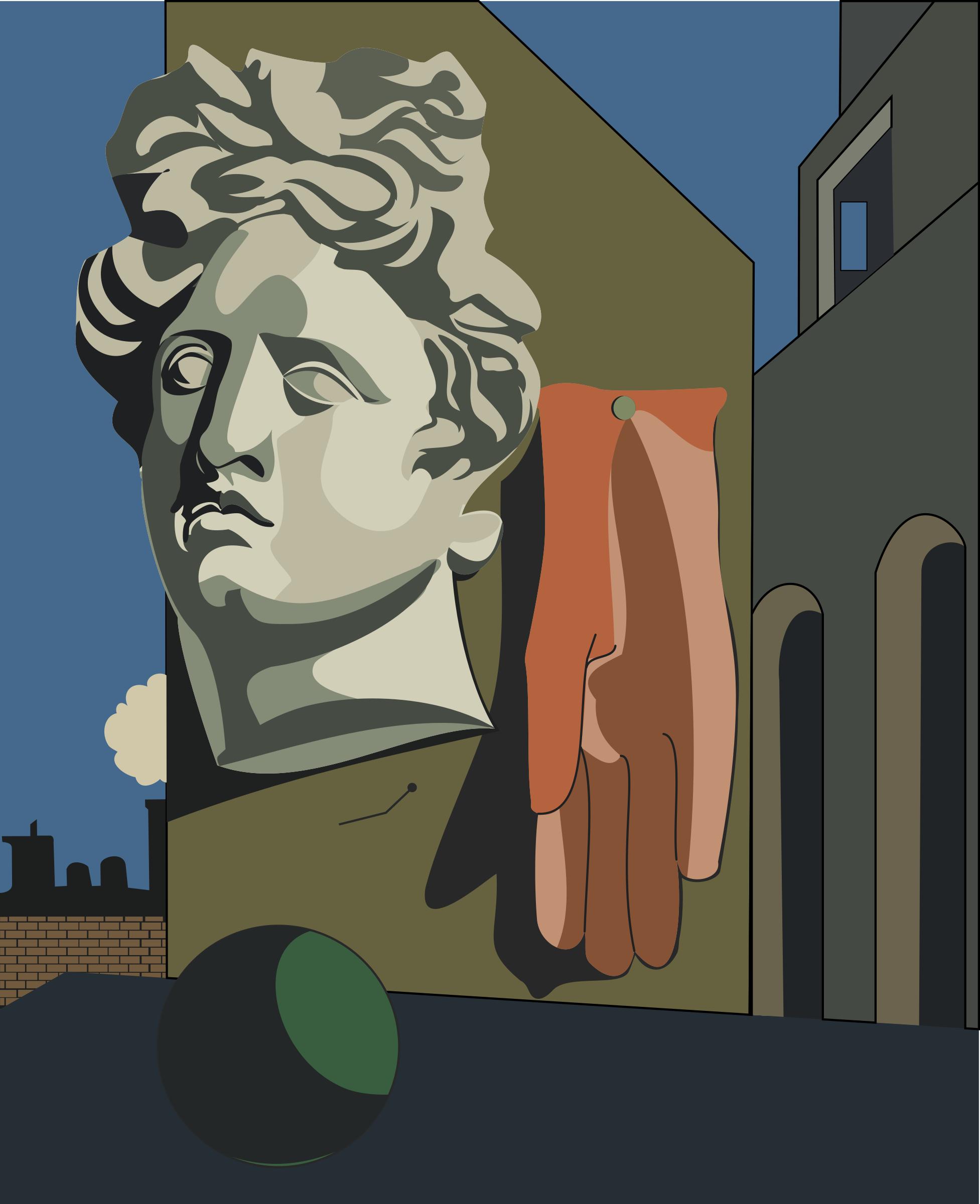 De Chirico style PNG icons