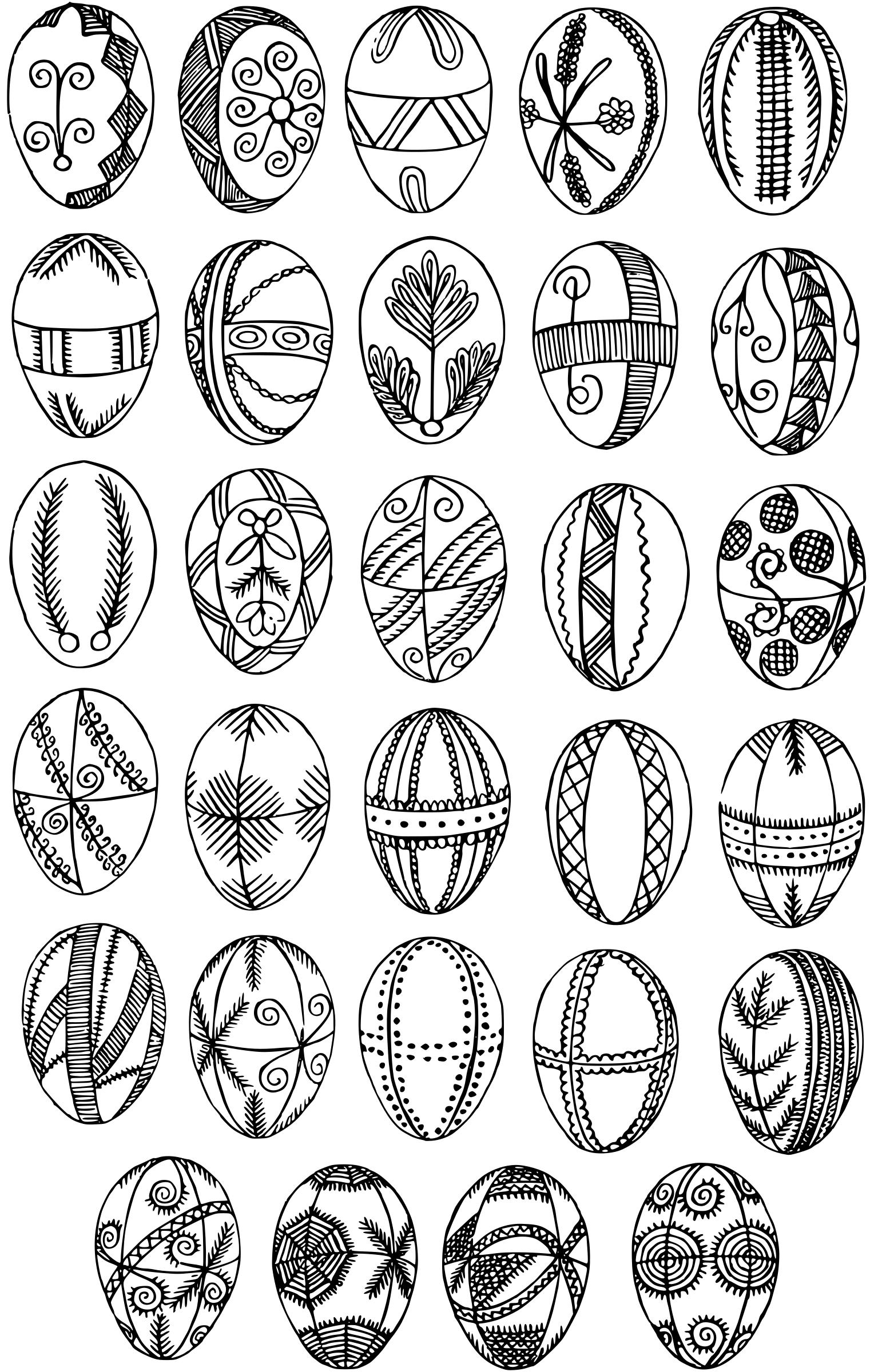 Decorated Easter Eggs png