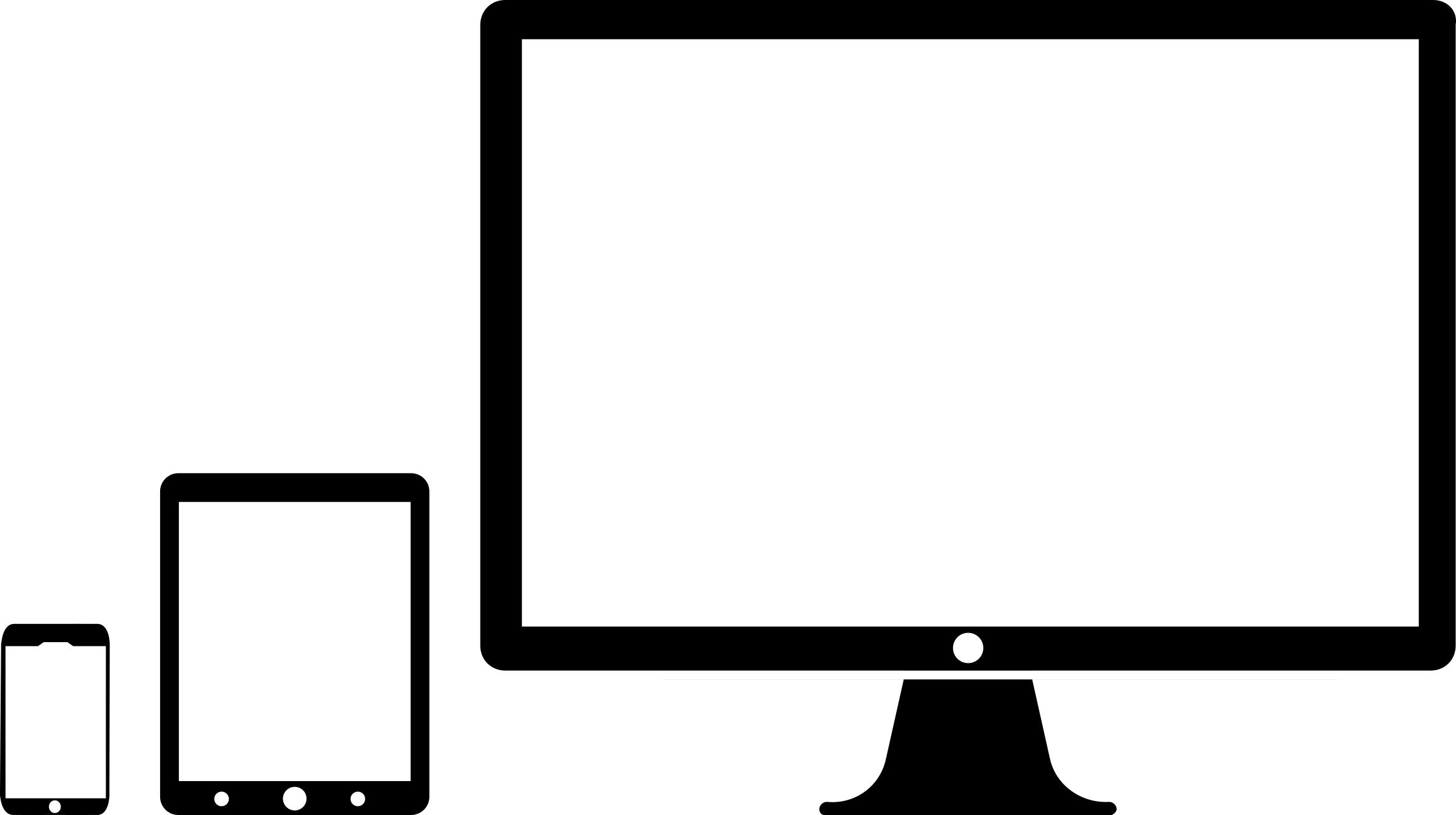 Desktop, tablet, mobile png icons
