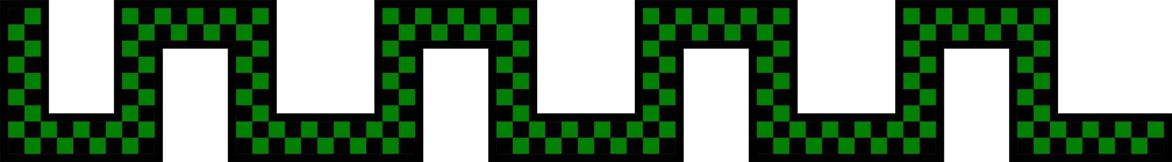 Divider - checked green snake shape png
