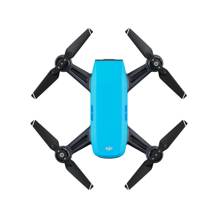 Dji Spark Blue Drone Top View png icons