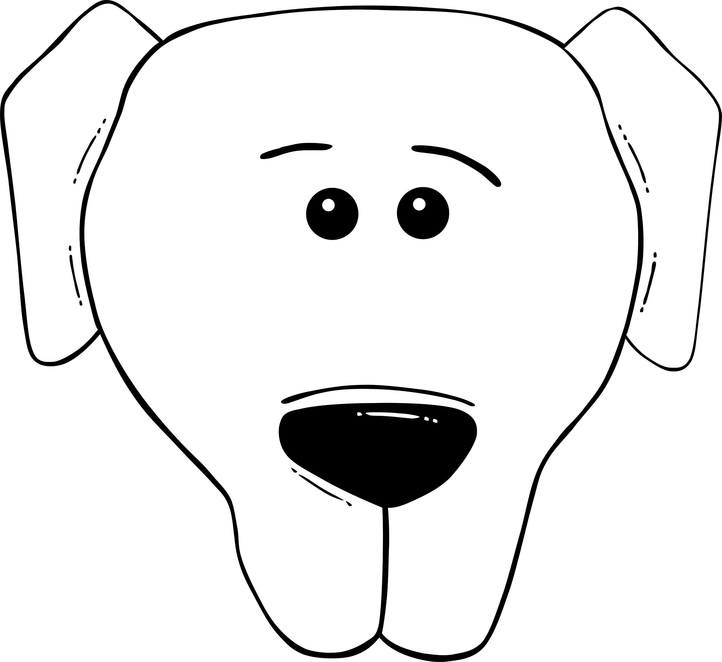 Dog Face Cartoon - World Label png