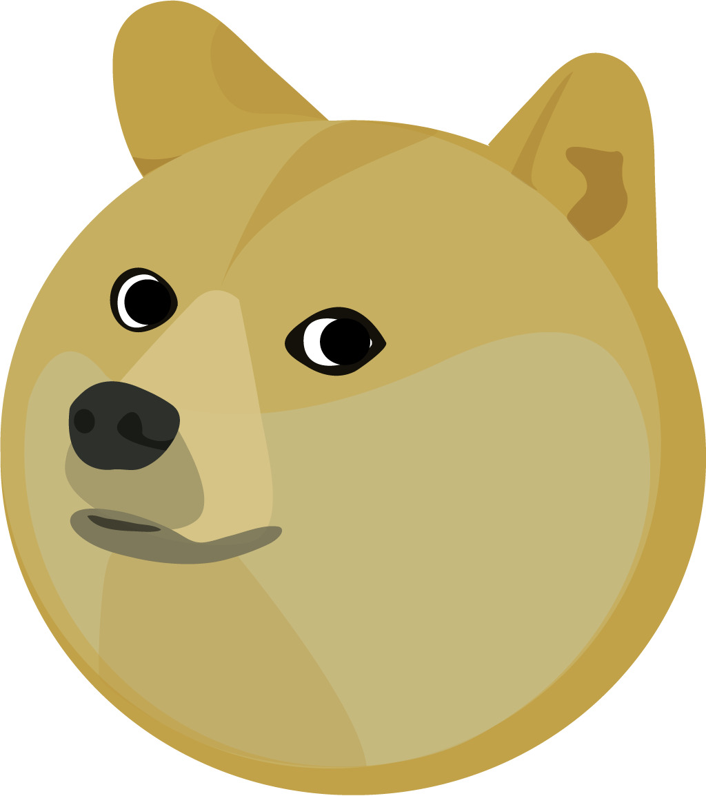 Doge Head Illustration png icons