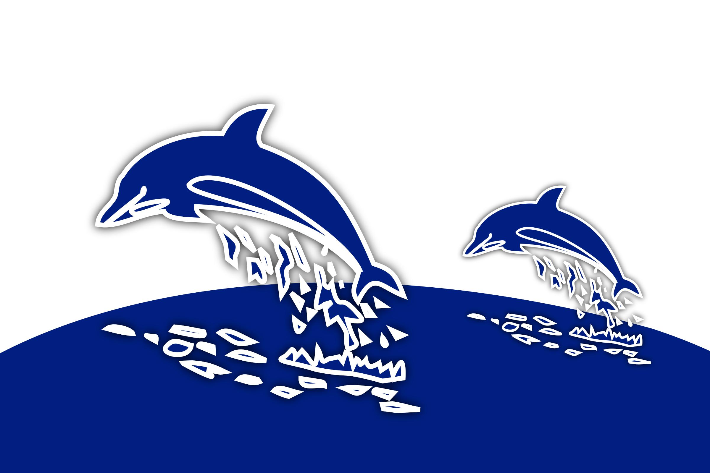 dolphin blue tandem png