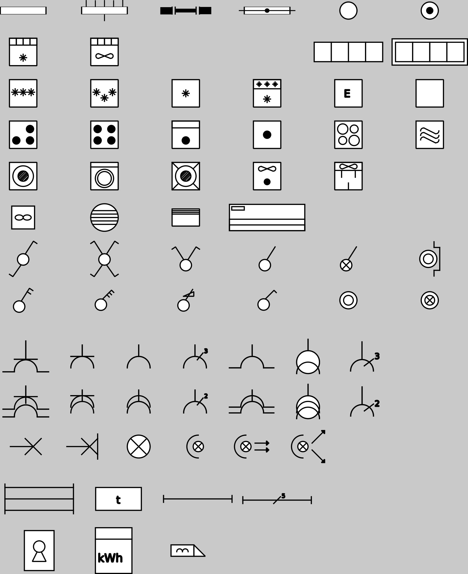 Domestic Electric Symbols (RGIE - AREI) png