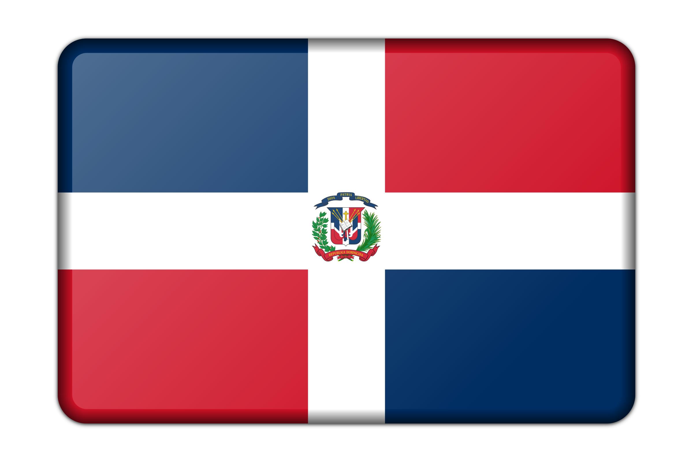 Dominican Republic flag (bevelled) png