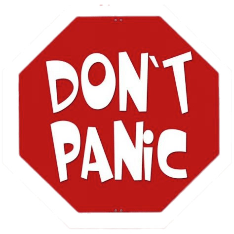 Don't Panic Red Sign icons