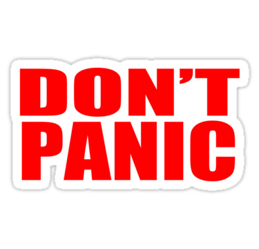 Don't Panic Sticker icons