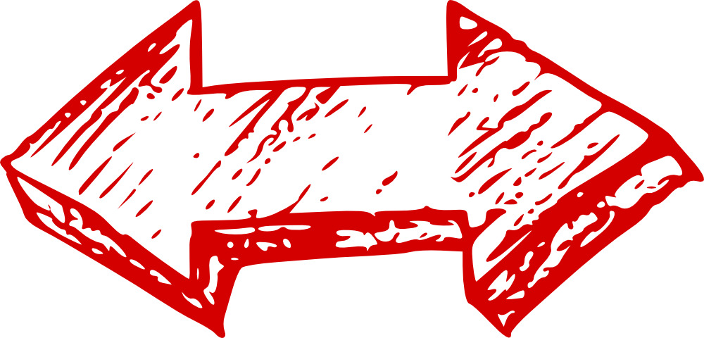 Double Red Arrow Doodle icons