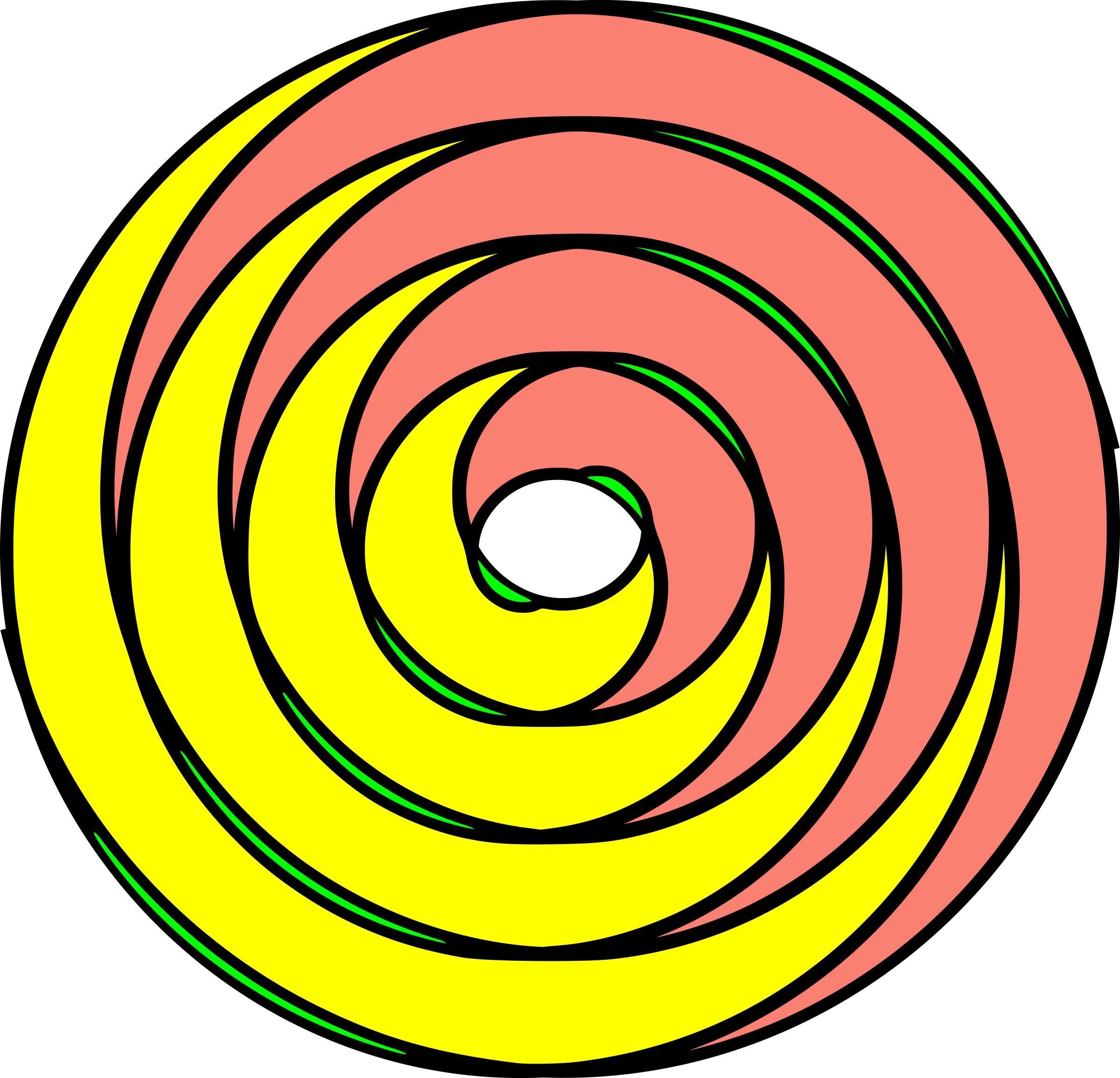 double spiral thick lines png
