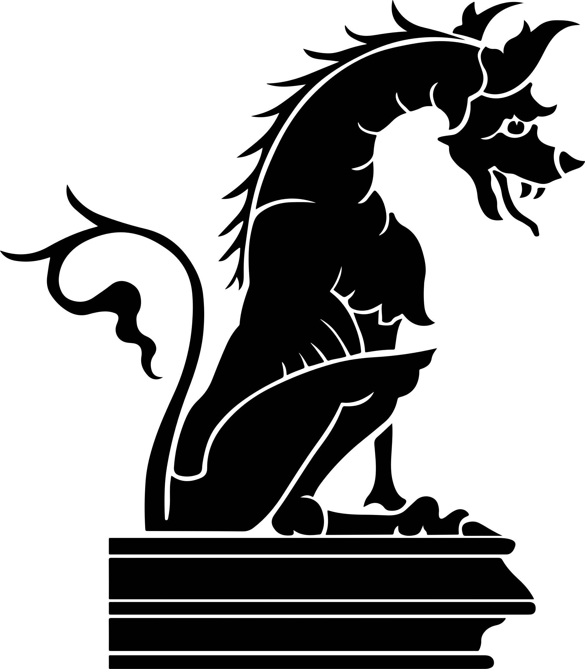 Dragon Statue Silhouette png