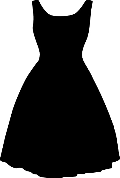 Dress Black Clipart PNG icons