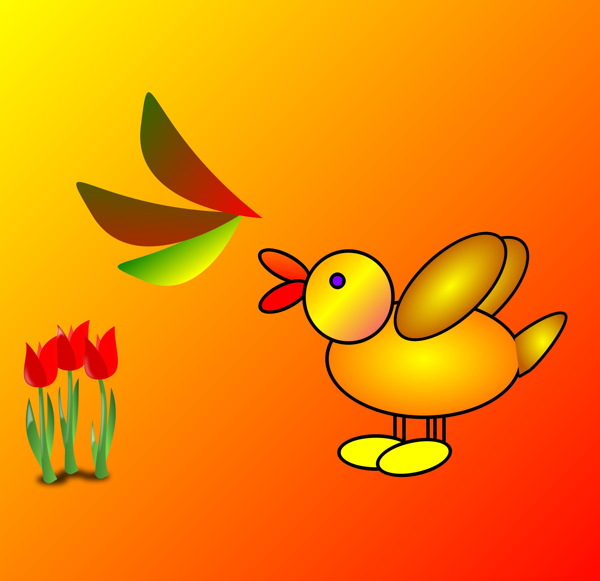 duck and flowers png