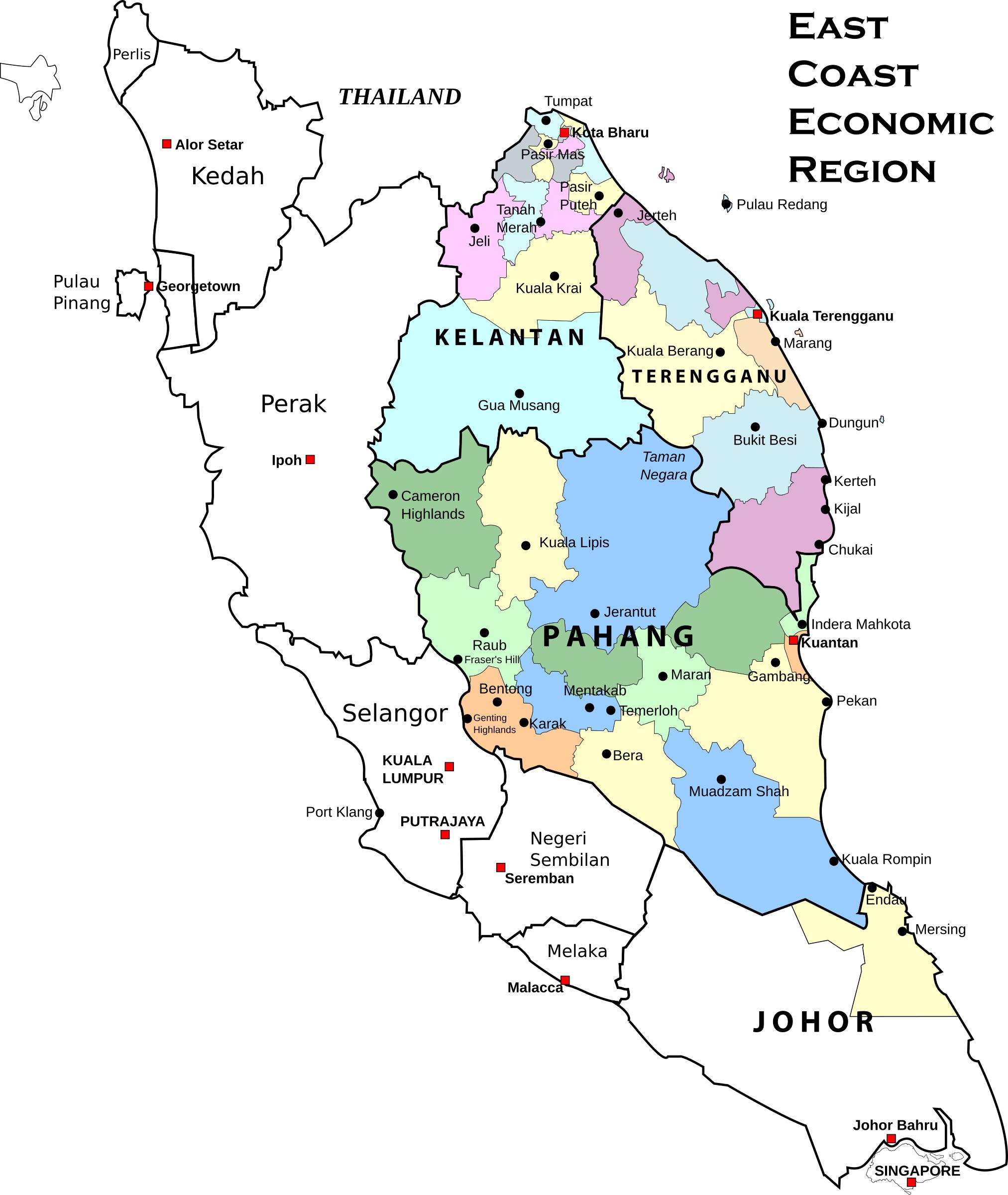 Region in malay