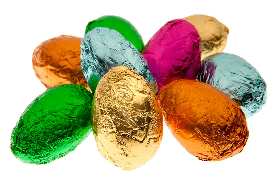 Easter Chocolate Eggs Close Up PNG icons