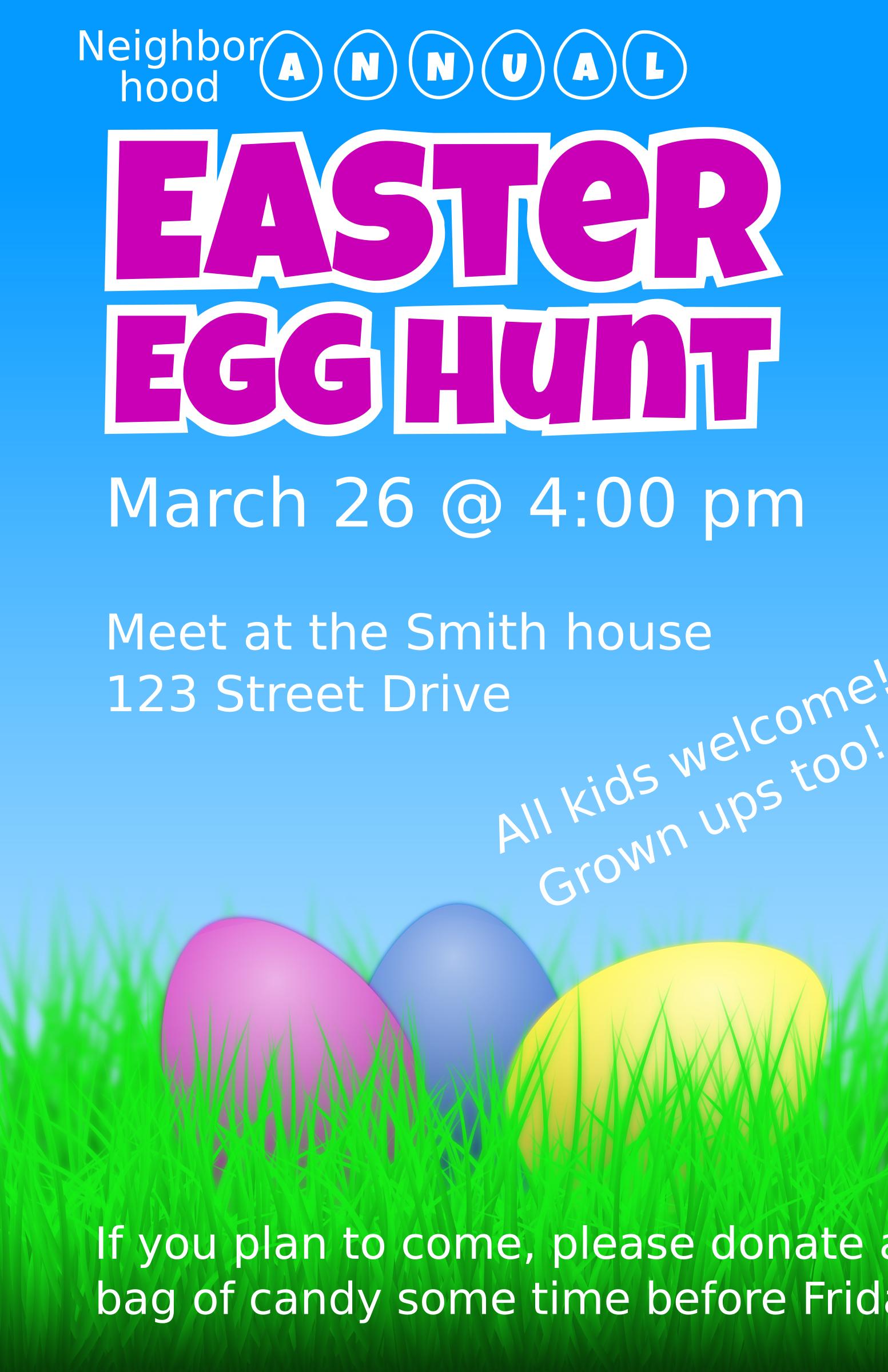 Easter Egg Hunt Flyer Icons PNG - Free PNG and Icons Downloads