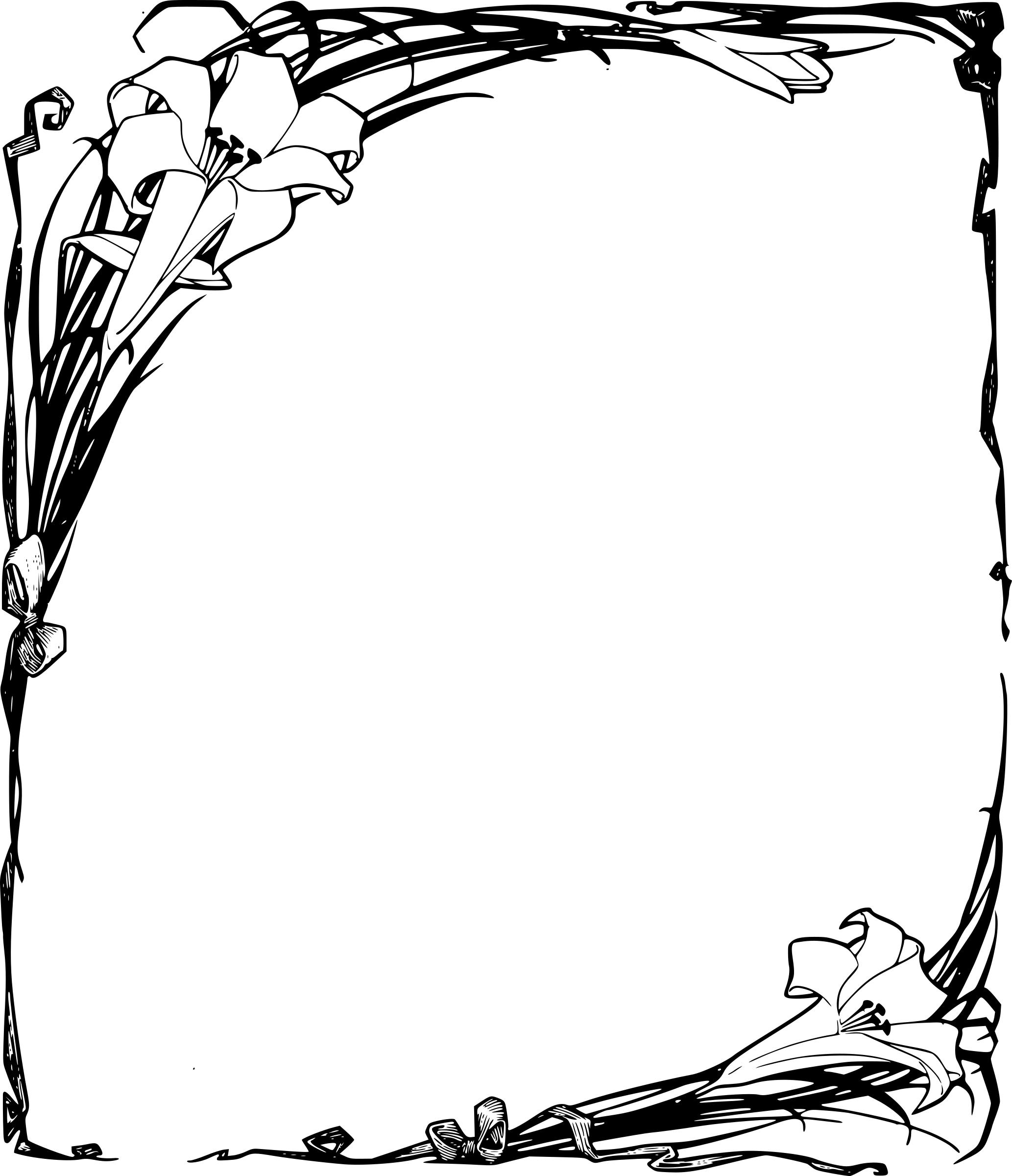 Easter Lilies Frame png