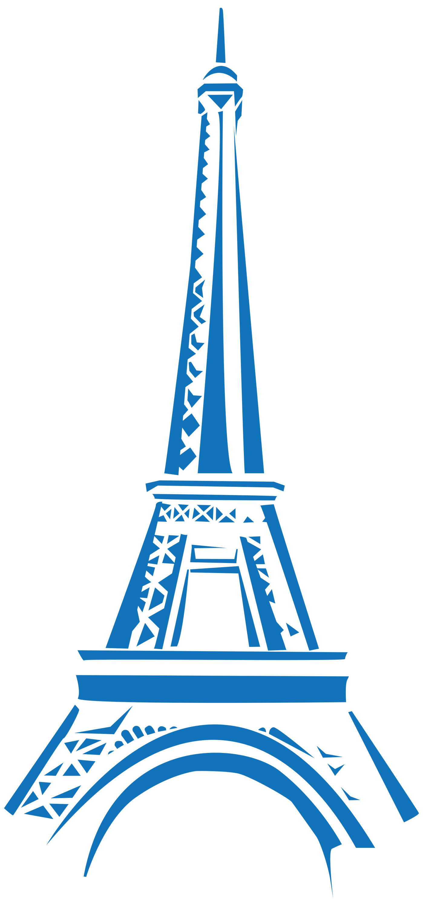 Eifel Tower Blue Clipart icons