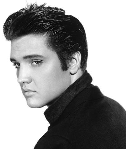 Elvis Presley Side View Black and White icons