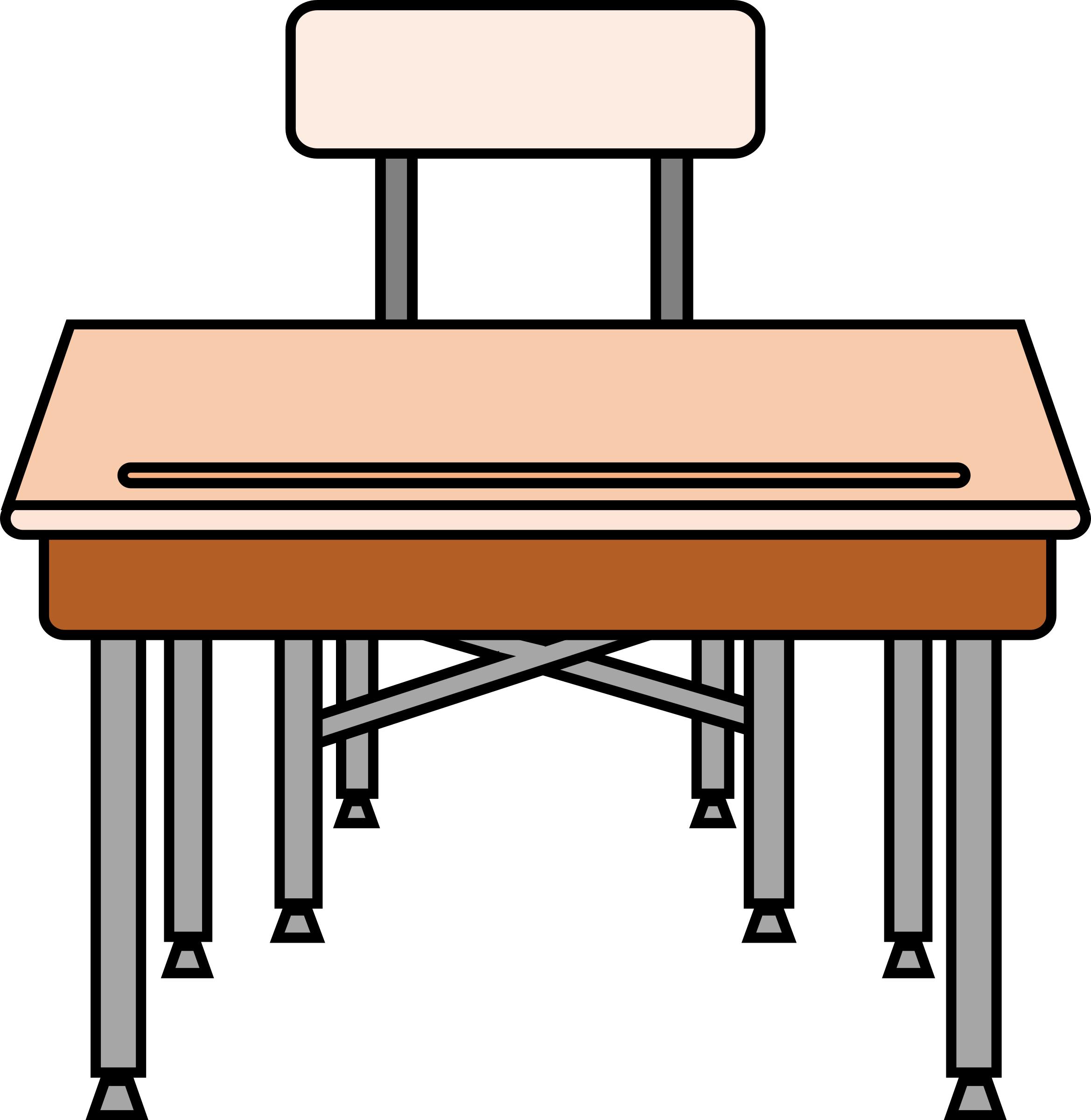 Empty student's desk PNG icons