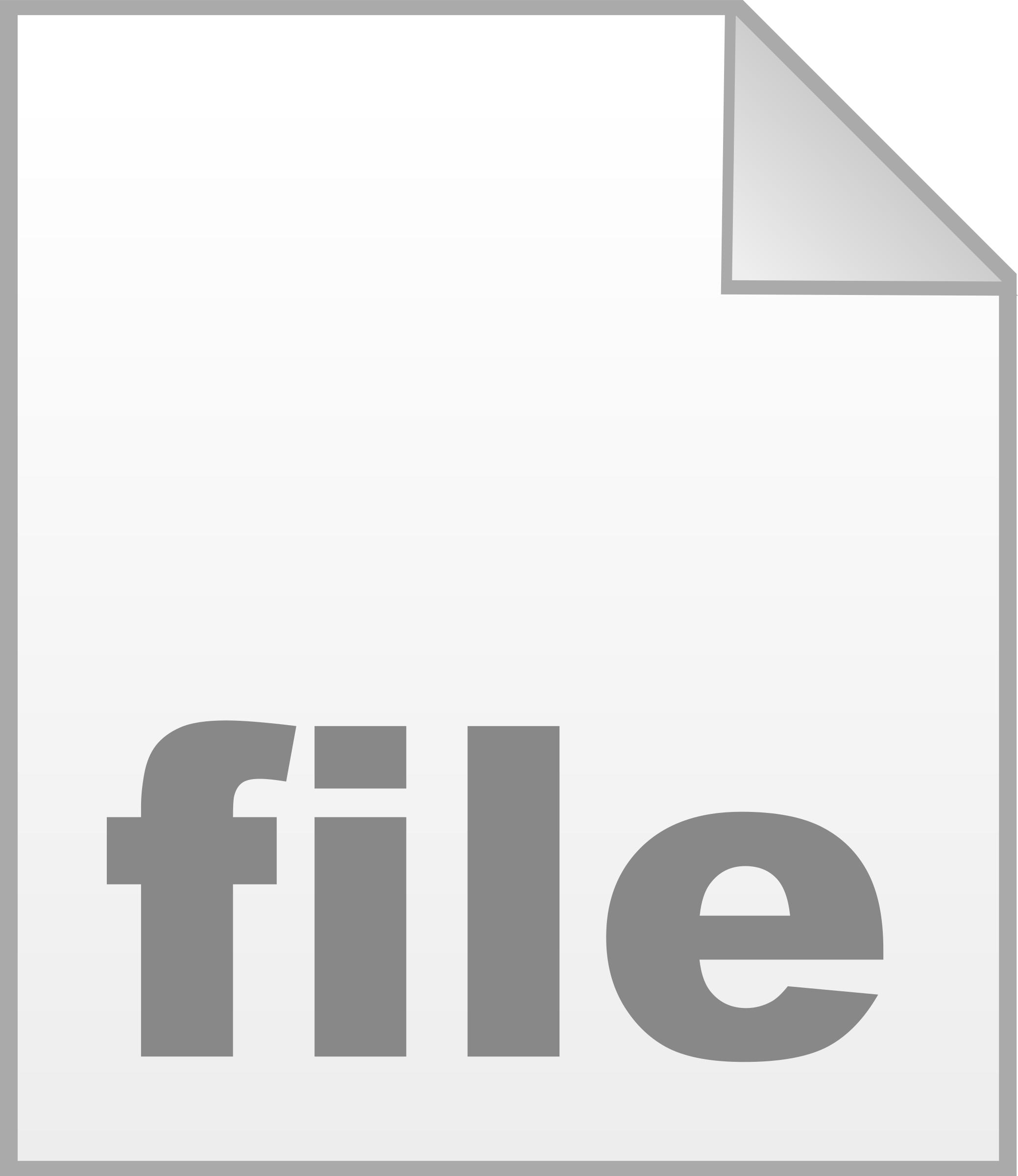 Empty unix file icons