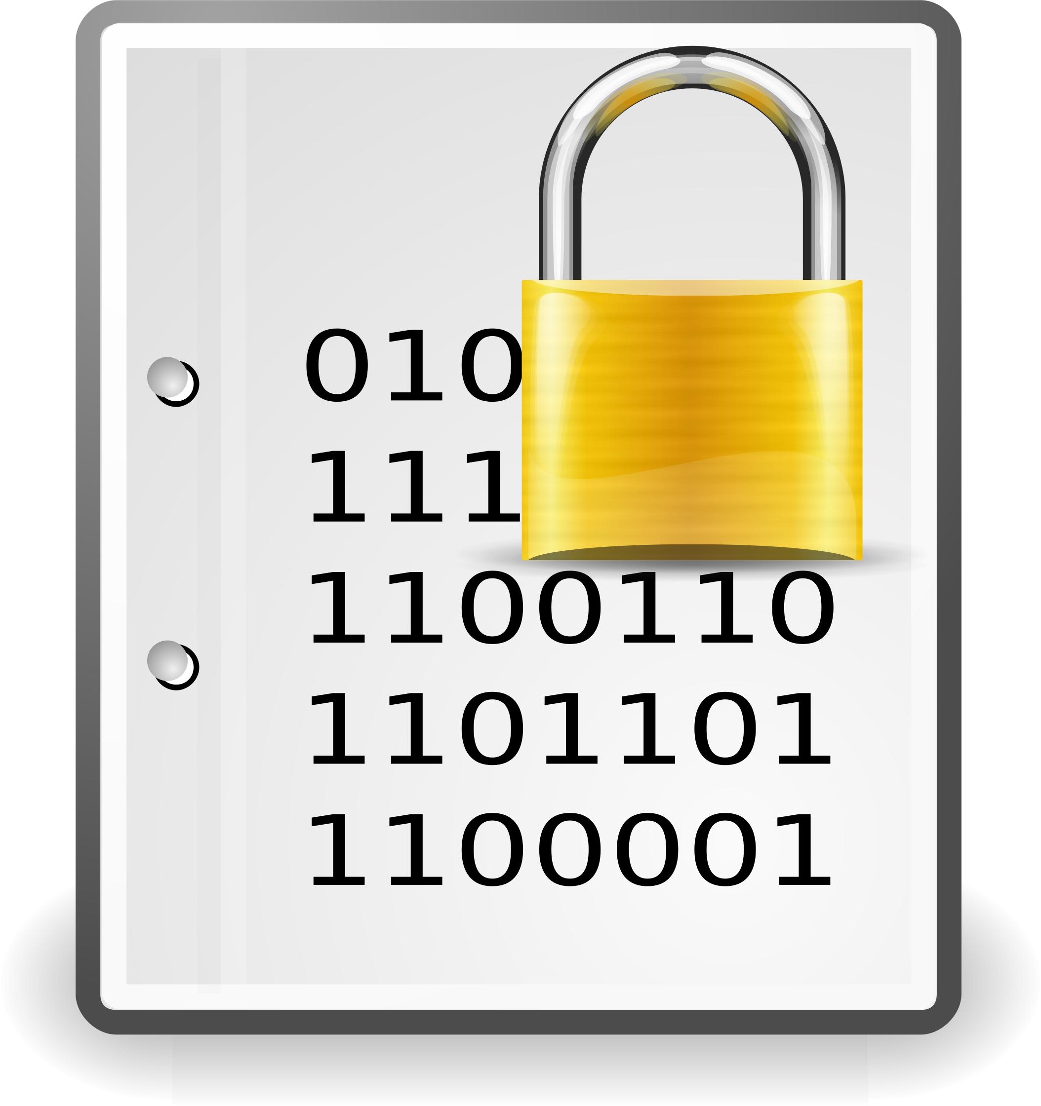Encrypted document gold png