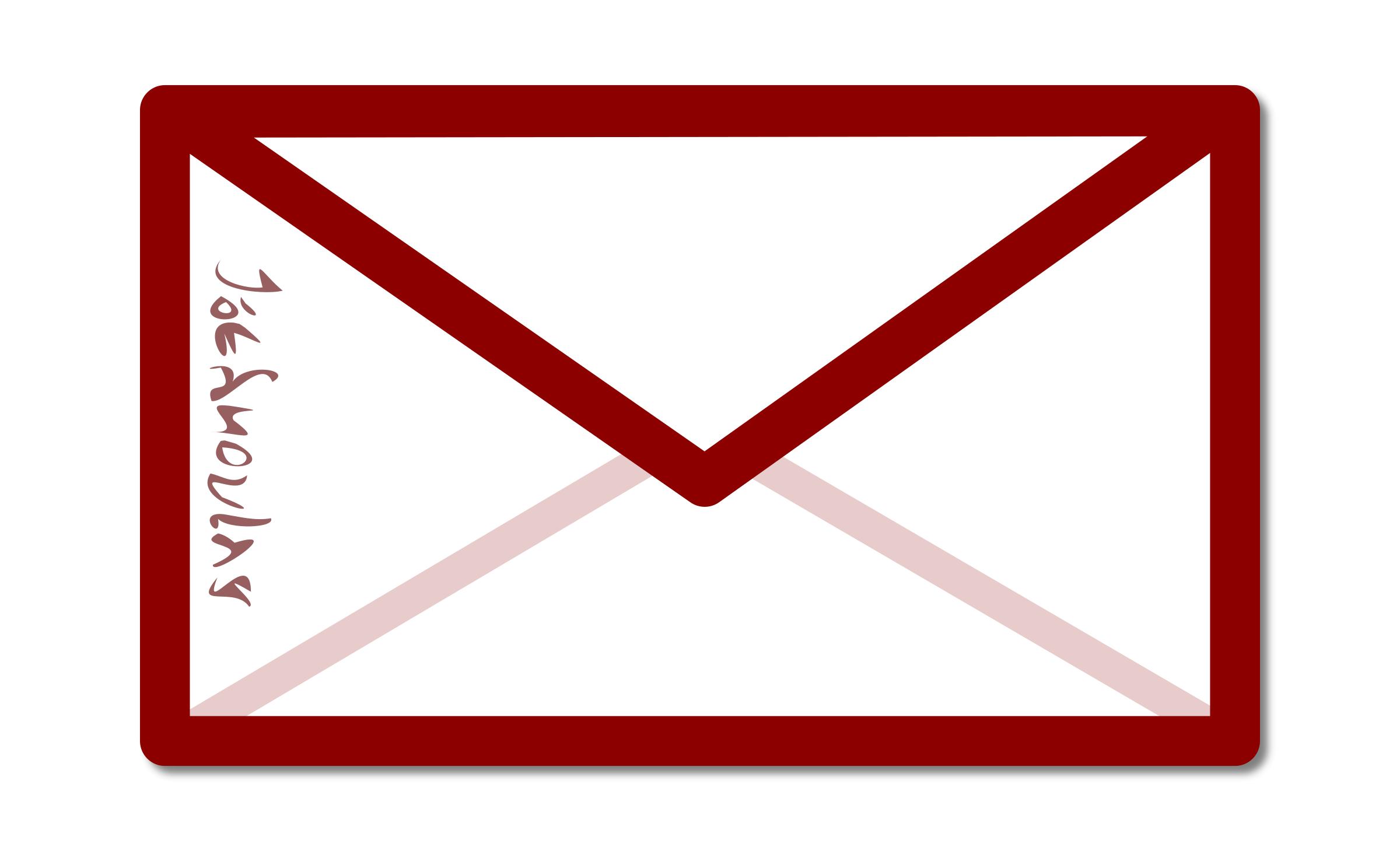 Envelope with some alien writing PNG icons