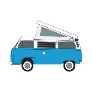 Extended Volkswagen Camper Van Clipart png icons