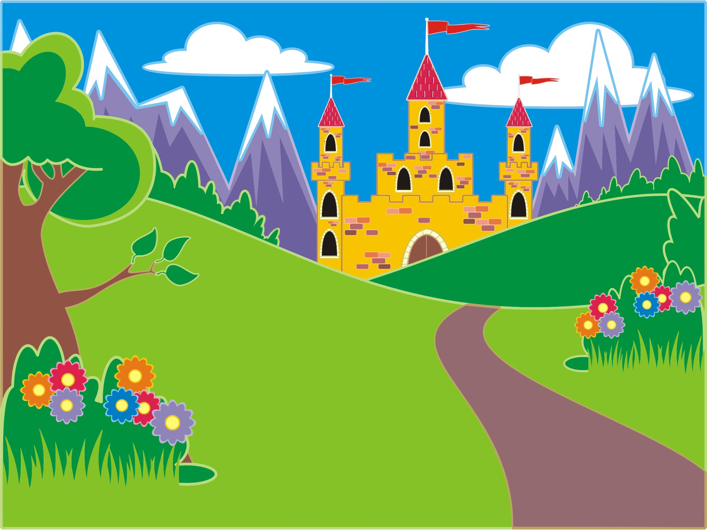 Fairytale Fantasy Castle Landscape PNG icons