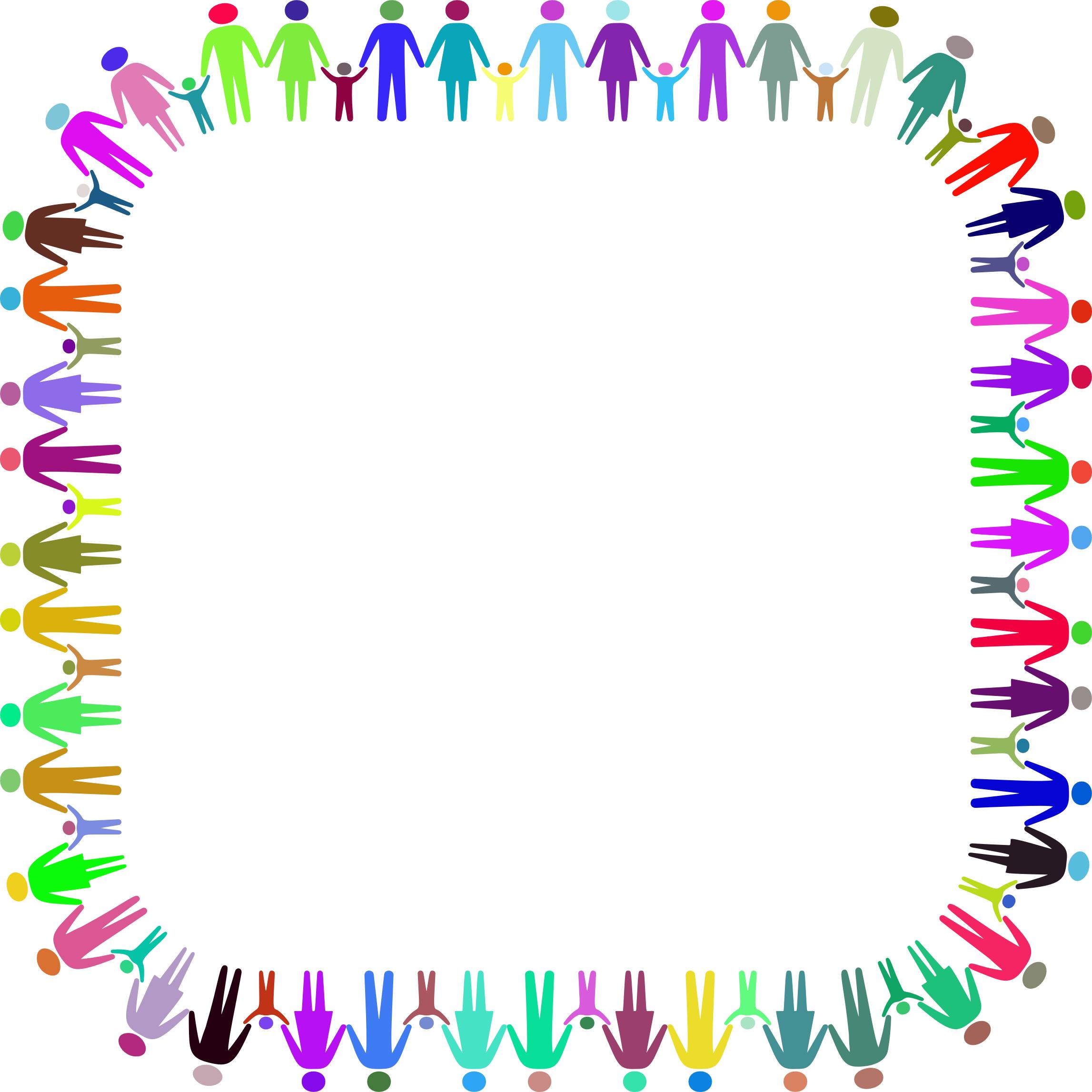 Family Holding Hands Square Prismatic png