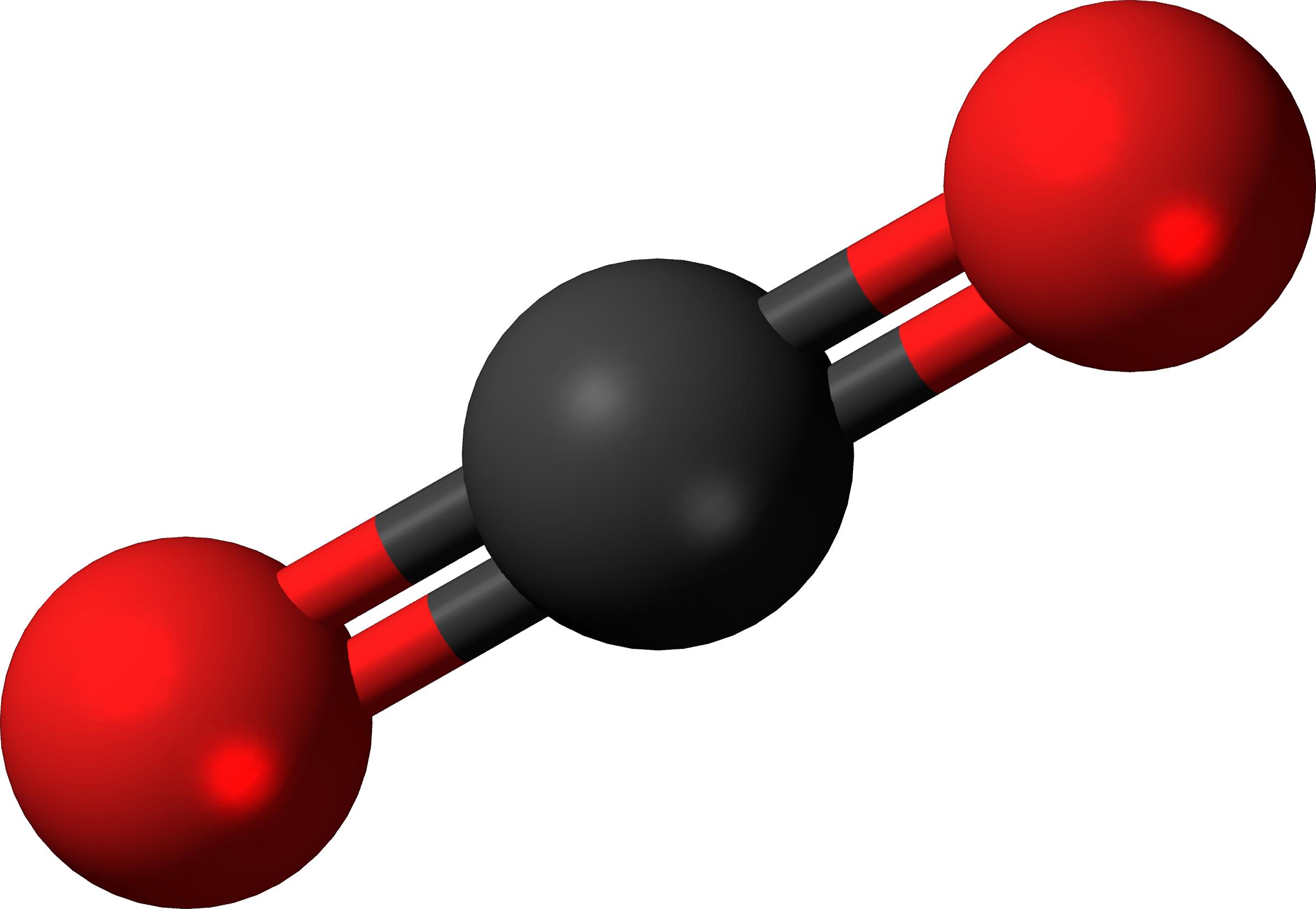 Famous (and infamous) molecules 4 - carbon dioxide png