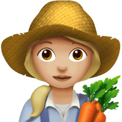 Female Farmer Apple Emoji icons