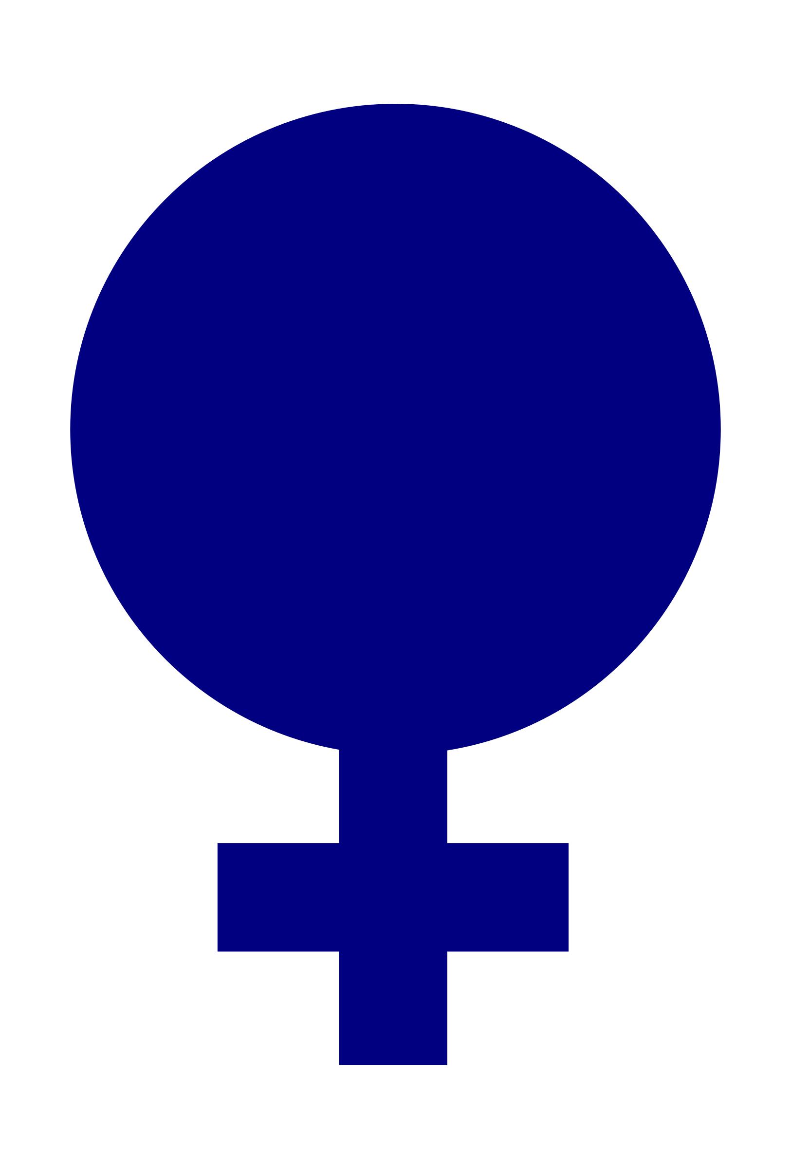 female gender symbol filled png