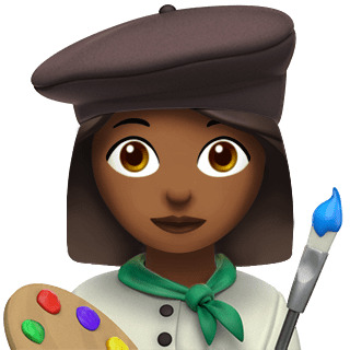 Female Painter Apple Emoji icons