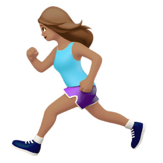 Female Runner Apple Emoji PNG icons
