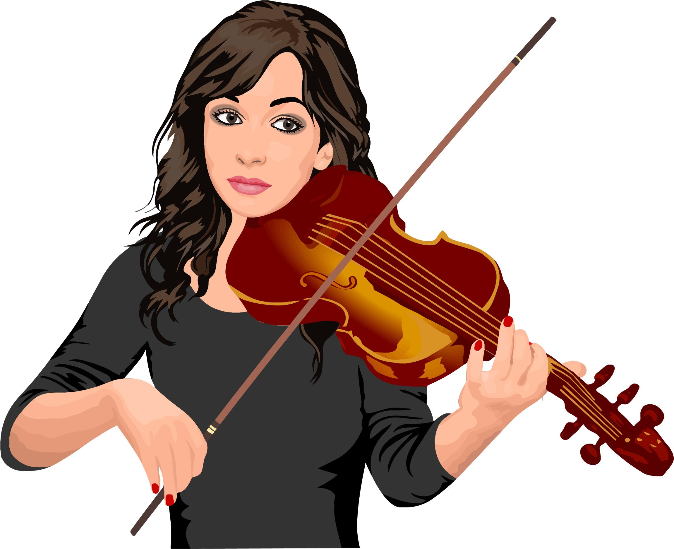 Female Violinist Portrait png