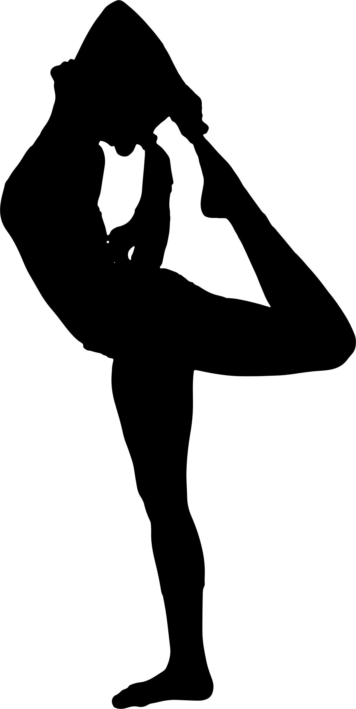 Female Yoga Pose Silhouette 3 png