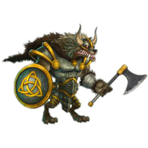 Fenrir Holding Shield and Axe png icons
