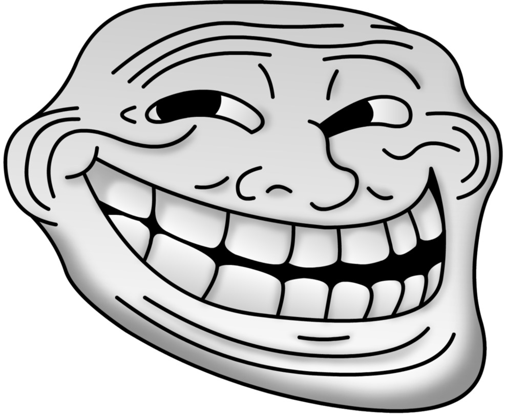 Filled Troll Face png