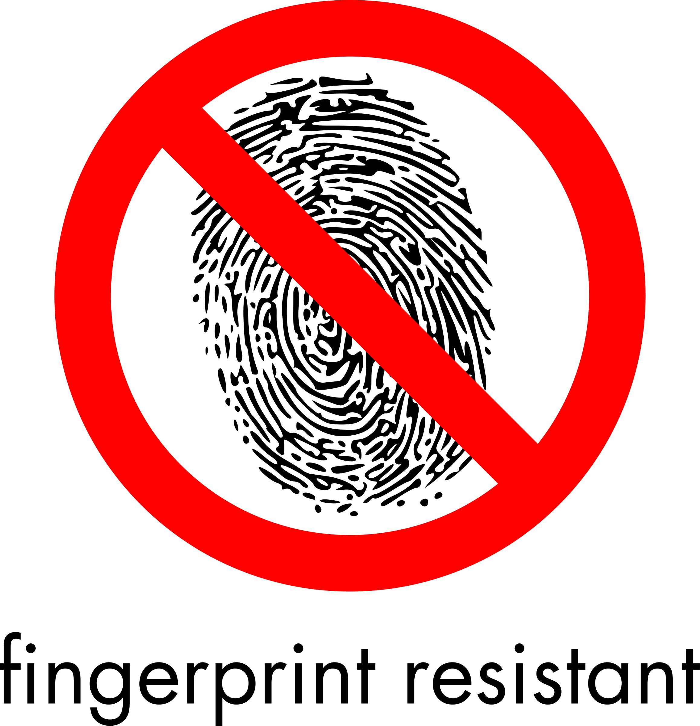 Fingerprint resistant sign (2-color) png