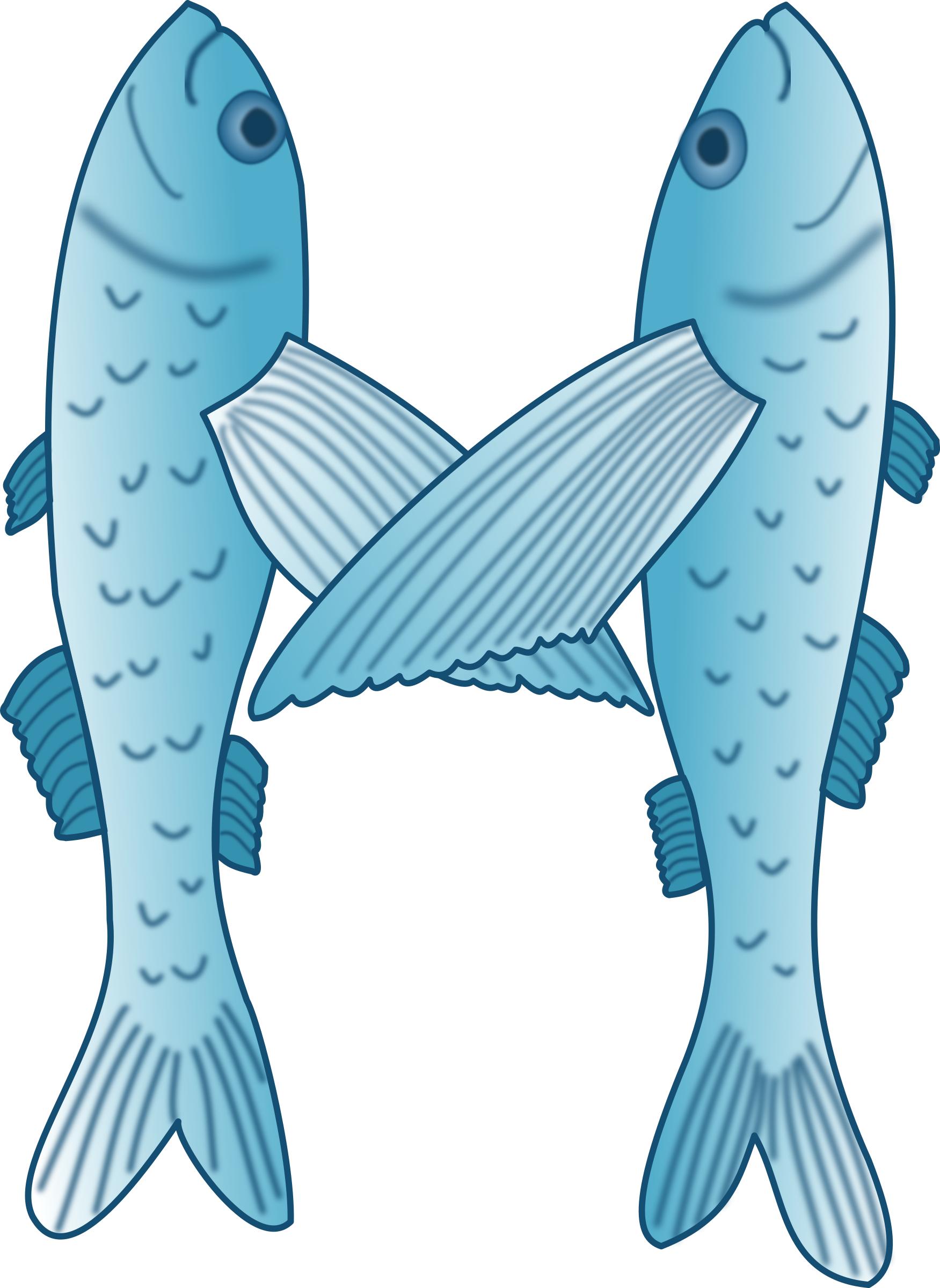 Fish forming letter M png