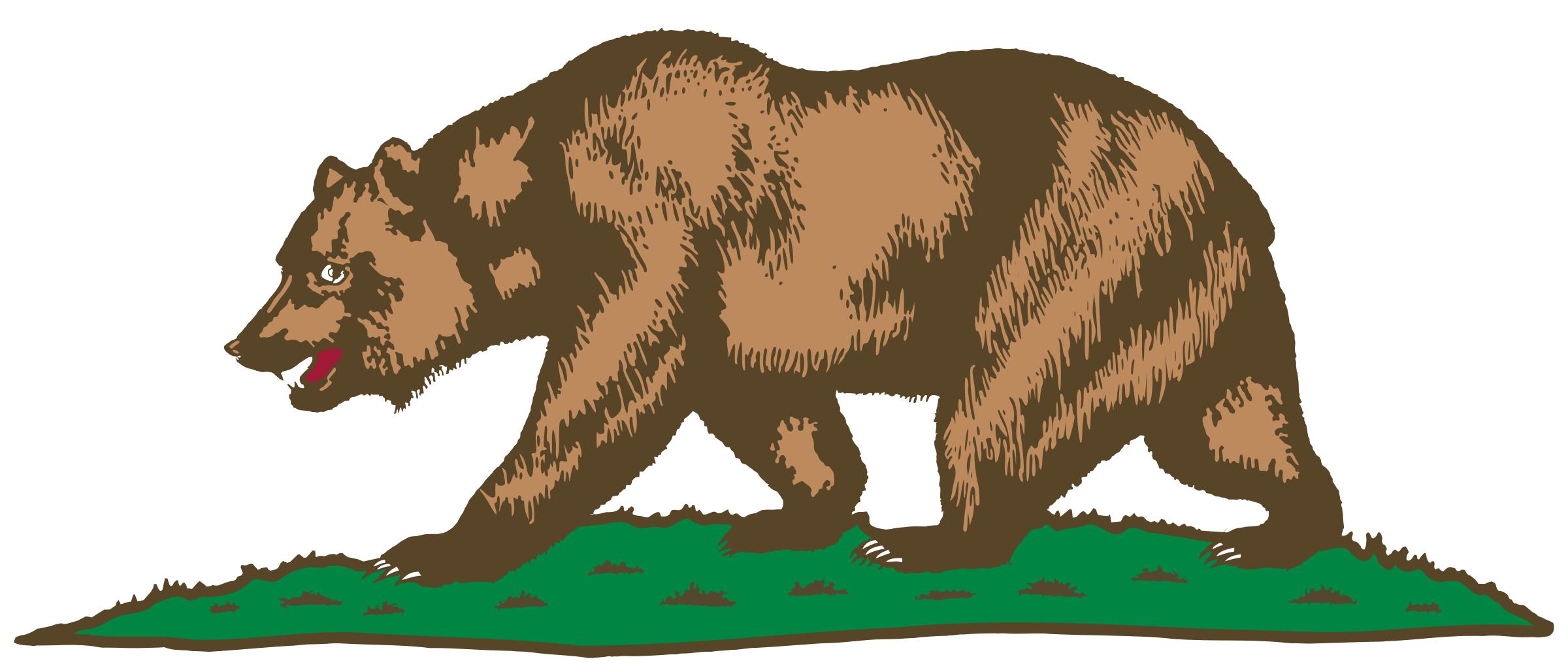 Flag of California - Bear and Plot  png