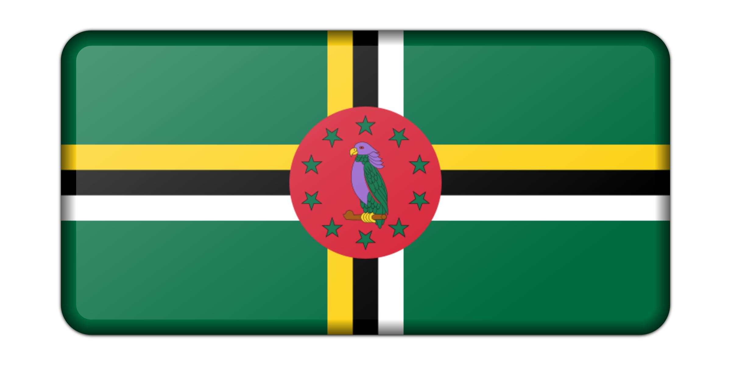 Flag of Dominica (bevelled) png