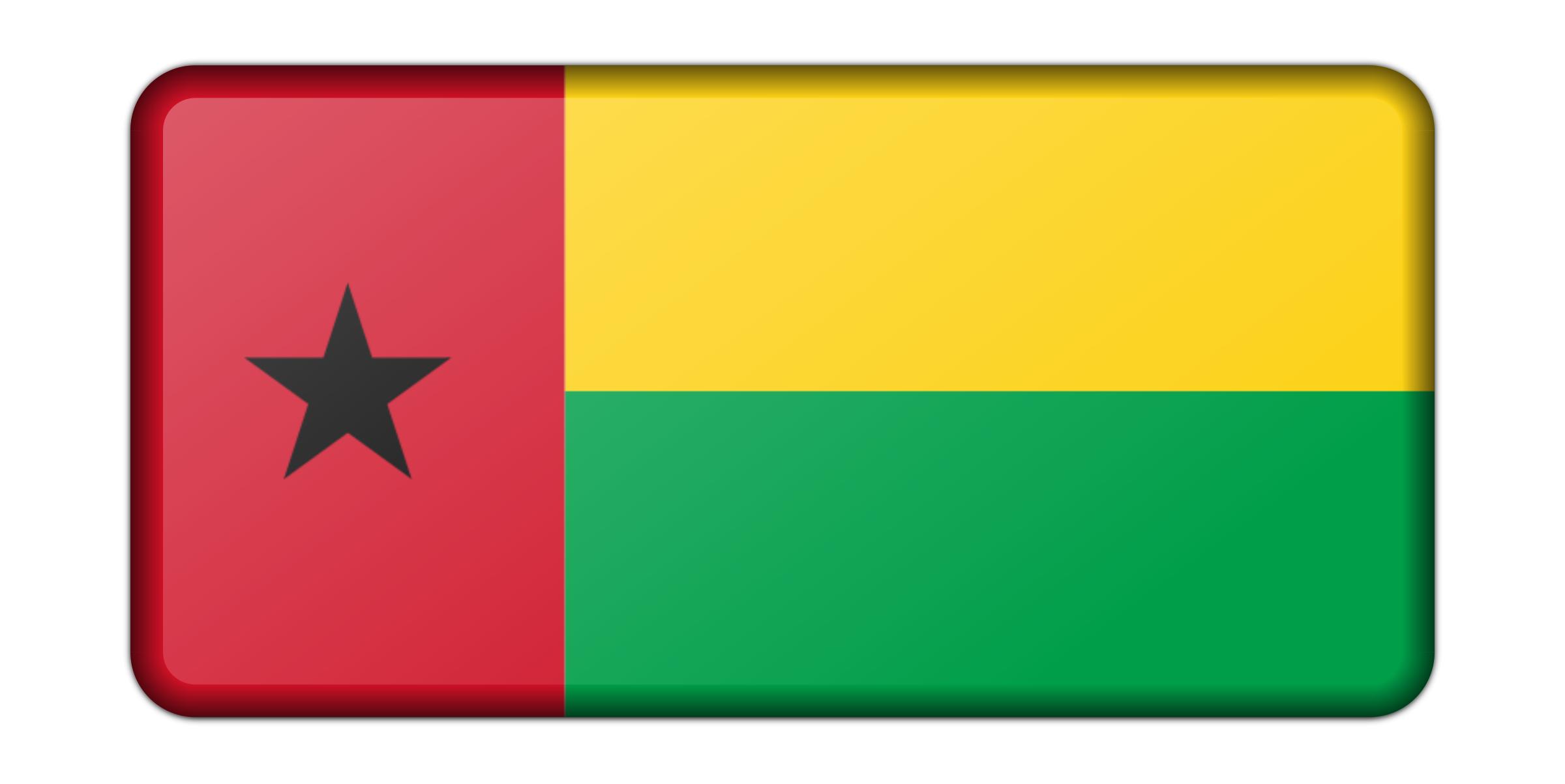 Flag of Guinea Bissau (bevelled) png