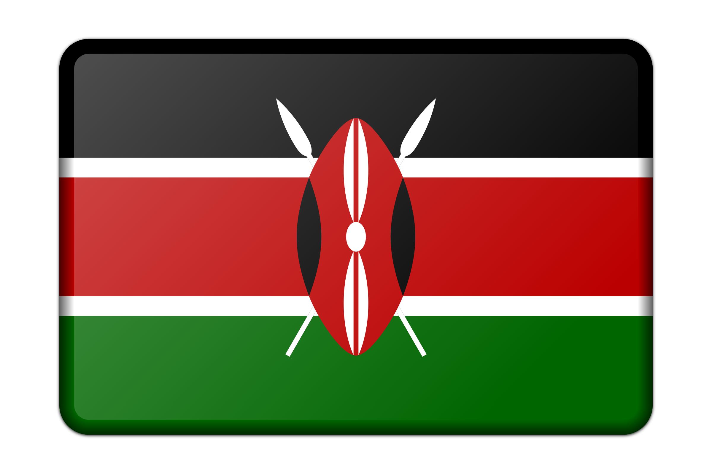 Flag of Kenya (bevelled) png