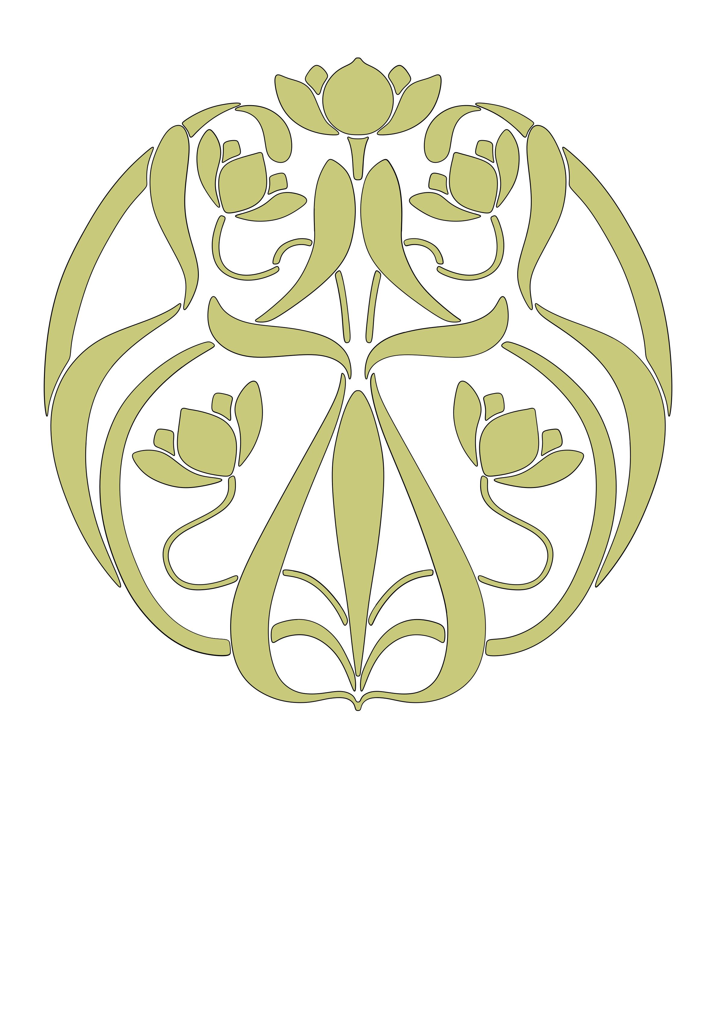 Floral brushwork design PNG icons