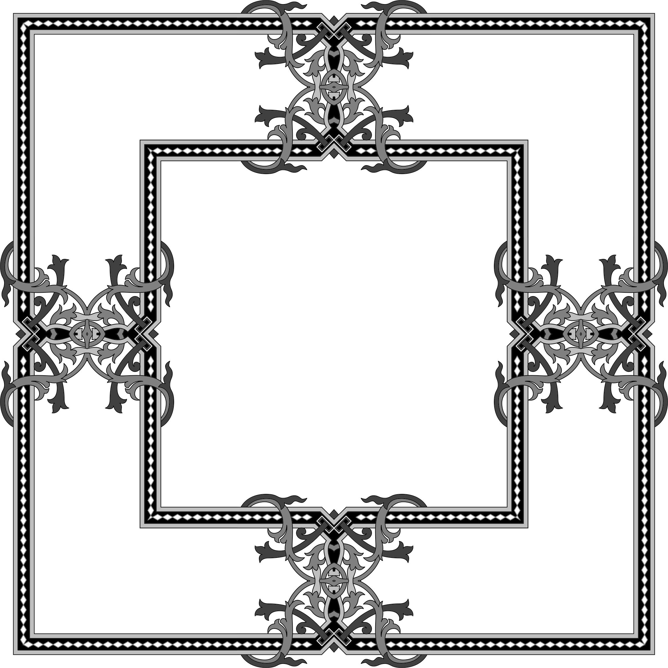 Floral Flourish Frame Interpolated 2 png